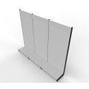 Wall shelf 240x300 cm (HxW), perforated metal back panel, gray