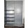 Wall shelf 240x300 cm (HxW), perforated metal back panel, gray