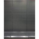 Wall shelf Tego 240x200 cm (HxW), perforated sheet metal rear panel, anthracite