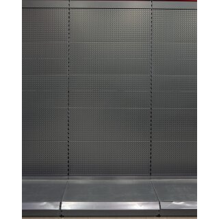 Wall shelf 300x100 cm (HxW), perforated sheet metal rear panel, anthracite