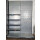 Wall shelf Tego 250x100 cm (HxW), perforated sheet metal rear panel, grey