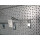 Wall shelf 290x100 cm (HxW), perforated sheet metal rear panel, grey