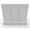 Wall shelf 240x300 cm (HxW), perforated metal back panel, gray