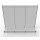 Wall shelf 240x300 cm (HxW), perforated metal back panel, gray